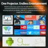 AUN AKEY9S - LED HD-projektor - Android - Bluetooth - WIFI - 4K - 1080P