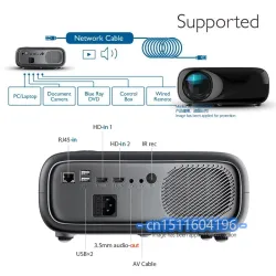 AUN AKEY9S - LED HD-projektor - Android - Bluetooth - WIFI - 4K - 1080P