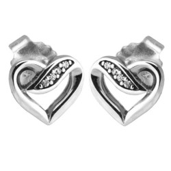 Eleganta örhängen - kärleksband - 925 sterling silver