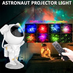 LED-projektor - nattlampa - vridbar - stjärnhimmel - galax - astronautform