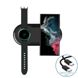 2 i 1 trådlös magnetladdare - för Samsung - iPhone - Apple Watch - 20W