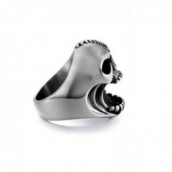 Stainless steel ring with skull jaw - bottle openerRings