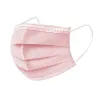Skyddande mun/ansiktsmask - engångs - antibakteriell - rosa