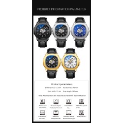 CHENXI - automatic mechanical Quartz watch - waterproof - skeleton design - gold / whiteWatches