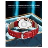 CHENXI - elegant Quartz watch with rhinestones - waterproof - leather strap - greenWatches