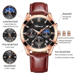 CHENXI - sports Quartz watch - waterproof - leather strap - brown / blackWatches