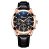 CHENXI - sports Quartz watch - waterproof - leather strap - black / rose goldWatches