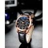 CHENXI - sports Quartz watch - waterproof - leather strap - black / rose goldWatches