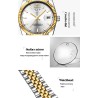 CHENXI - lyxig Quartz klocka - kronograf - dubbel kalender - vattentät - rostfritt stål