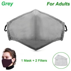 Protective face / mouth mask - with 2 PM25 activated carbon filters - reusableMouth masks