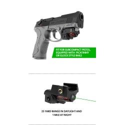 Pistollasersikte - grön laserpekare