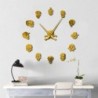 Retro acrylic wall clock - with skulls - mirror surfaceClocks