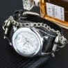 Sports Quartz watch - skull / chain - punk / gothic style - leather strapWatches