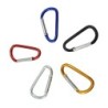Metallkarbinhake - nyckelring - clip-lock spänne - D-form - 10 stycken