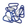 Metallkarbinhake - nyckelring - clip-lock spänne - D-form - 10 stycken