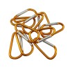 Metallkarbinhake - nyckelring - clip-lock spänne - D-form - 10 stycken