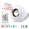 Smart RGB / LED-lampa - dimbar - med Bluetooth-högtalare - fjärrkontroll - E27 - 12W