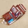 Vintage multifunktionsplånbok - RFID-skydd - äkta läder
