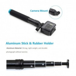 Utdragbar handhållen selfiestick - teleskopstång - aluminiumlegering - för GoPro / Xiaoyi / SJCAM