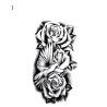 Svarta rosor / blommor - tillfällig tatuering - klistermärke
