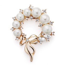 Kristallblomma med strass - elegant brosch