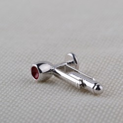 Vinglas / flaska - silver manschettknappar