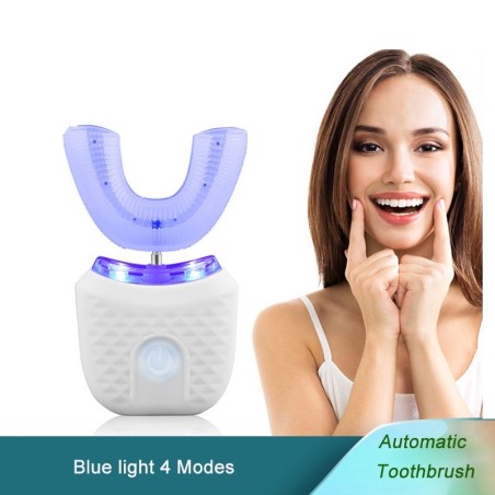 Automatisk eltandborste - tandblekning - blått ljus - vattentät