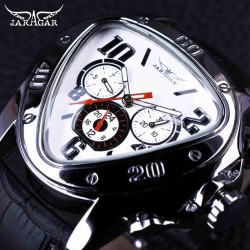 JARAGAR - luxury automatic watch - leather strap - triangle shapeWatches