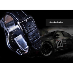 JARAGAR - lyxig automatisk klocka - läderarmband - triangelform