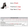 High heel ankle boots - cut out design - with rivets / zipperHigh heels