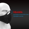 Skyddande ansikts-/munmask - KN95 - med PM25-filter - luftventil - antibakteriell