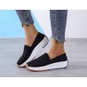 Slip-on loafers i mesh - platta sneakers