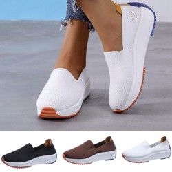 Slip-on loafers i mesh - platta sneakers
