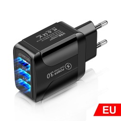3 USB-portar laddare - 3.0 snabbladdning