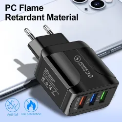 3 USB-portar laddare - 3.0 snabbladdning