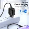 3 USB-portar laddare - 3.0 snabbladdning