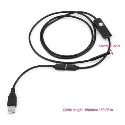 OTG USB endoskopkamera - inbyggd 6 LED - vattentät - hög upplösning - Android / Windows