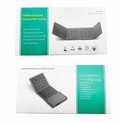 Vikbart Bluetooth-tangentbord - med pekplatta - ultratunt