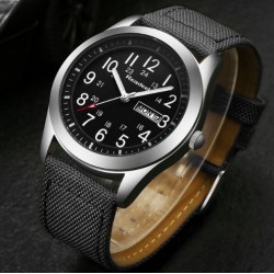 READEEL - sport Quartz klocka - vattentät - canvas rem