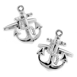 Boat anchor - silver cufflinksCufflinks