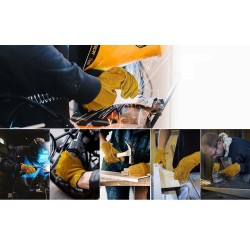 Säkerhets-/arbetshandskar - töjbara - träkapning / trädgårdsarbete - läder