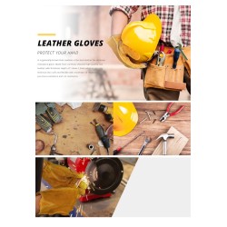 Säkerhets-/arbetshandskar - töjbara - träkapning / trädgårdsarbete - läder