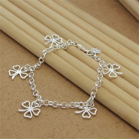 Fyrklöverarmband - 925 sterling silver