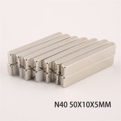 N40 - neodymmagnet - starkt rektangulärt block - 50mm * 10mm * 5mm