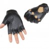 Leather fingerless gloves - punk style - unisexGloves