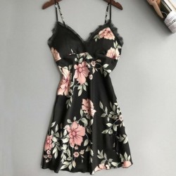 Sexy floral sleepwear shirt - mini dressLingerie