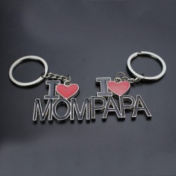 Jag älskar mamma - jag älskar pappa - nyckelring