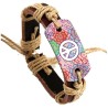 Retro läderarmband - blommönster