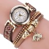 Flerlagersarmband - med klocka / strass / elefant