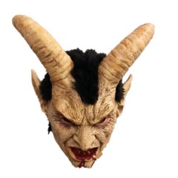 Lucifer med horn - Halloween latex ansiktsmask